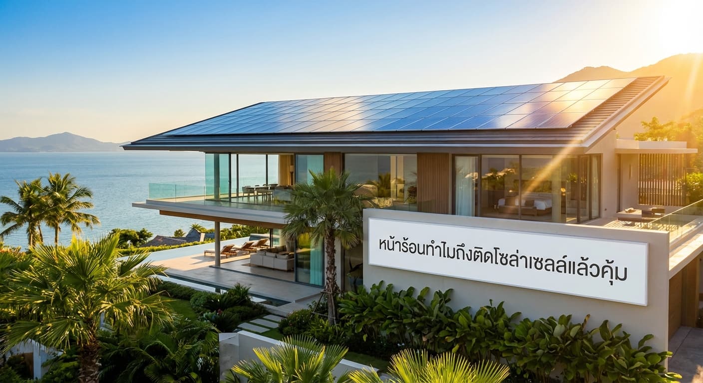 หน้าร้อนทำไมถึงติดโซล่าเซลล์แล้วคุ้ม? เจาะลึกเหตุผลที่ชาวชลบุรี-ศรีราชาต้องติดเดี๋ยวนี้!